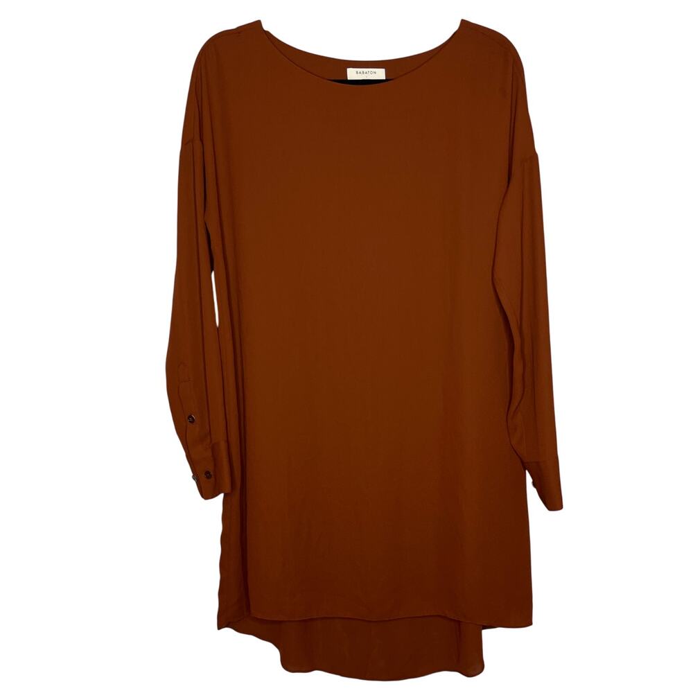 Babaton‎ Aritzia Brown Long Sleeve Shift Dress Large
